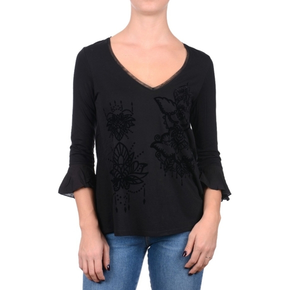 Desigual Women's‎ Ts_MASI T-Shirt Black size M - Picture 2 of 9